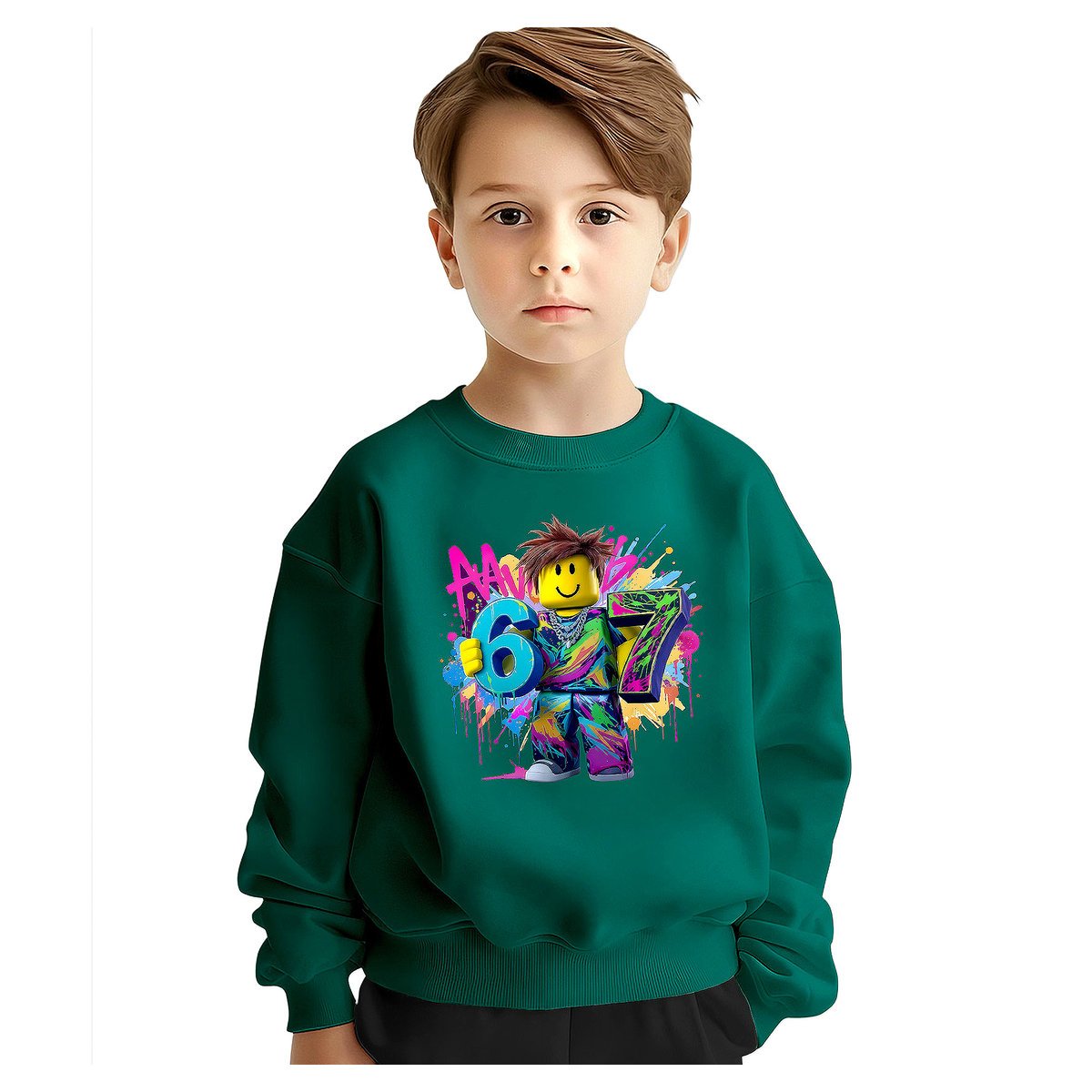 BLUZA DZIECIĘCA 67 SIX SEVEN VIRAL ROBLOX 104 DLA CHŁOPCA DZIEWCZYNKI