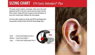 SureFire - Zatyczki do uszu EarPro EP4 Sonic Defenders Plus - Czarny - EP4-BK-MPR - Ochrona oczu i twarzy - miniaturka - grafika 4