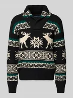 Swetry męskie - Sweter z dzianiny ze stójką - miniaturka - grafika 1