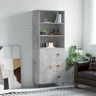Witryny - vidaXL Witrynka, szarość betonu 69,5x34x180 cm materiał drewnopochodny - miniaturka - grafika 1