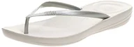 Klapki i japonki damskie - FitFlop Damskie japonki iQushion Ergonomic Flip-flops, srebrny - Srebro Silver 011-42 EU - miniaturka - grafika 1