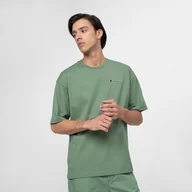 Koszulki sportowe męskie - Męski t-shirt basic CHAMPION ROCHESTER T T-Shirt - oliwkowy/khaki - miniaturka - grafika 1