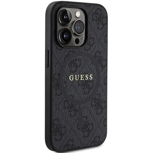 Etui Guess GUHMP14XG4GFRK Apple iPhone 14 Pro Max hardcase 4G Collection Leather Metal Logo MagSafe czarne/black - Etui i futerały do telefonów - miniaturka - grafika 5