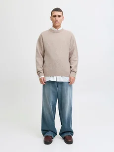 Jack & Jones Sweter w kolorze beżowym - Swetry męskie - miniaturka - grafika 1