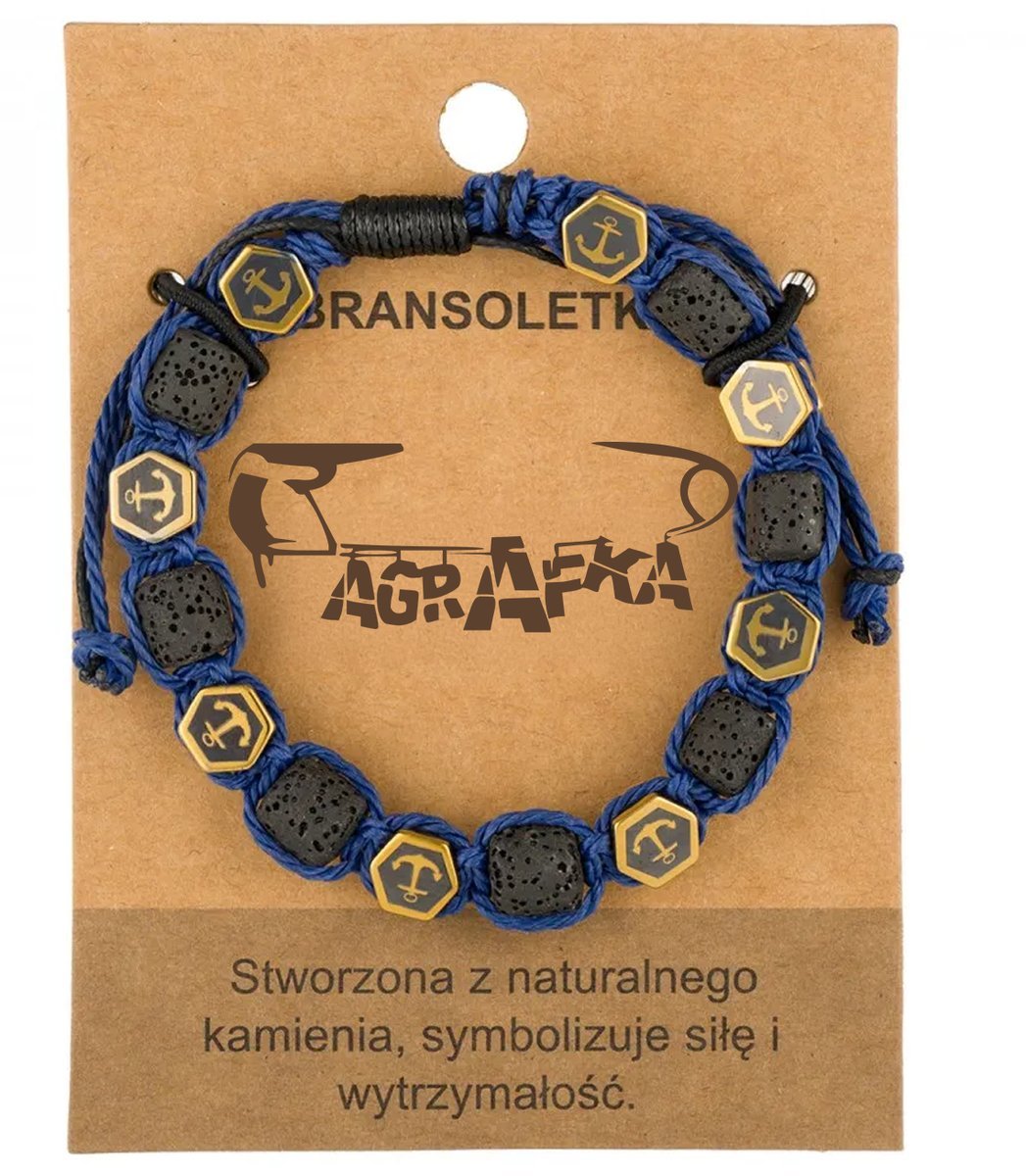 Bransoletka męska z naturalnych kamieni