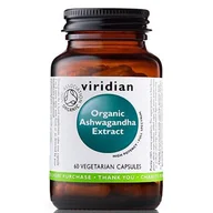 Suplementy naturalne - Viridian Organic ashwagandha extract 60 kaps - miniaturka - grafika 1