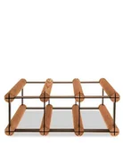 Stojaki na wino - Regał Na Wino Stojak Na 3 Butelki Szklane/ Pet — Rw-8/ 3X1 — Brązowy Brązowy Metal + Drewno Rw-8-3X1-3_O_Br / Wamar-Sosenka - miniaturka - grafika 1