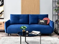 Sofy i kanapy - STYLOWA KANAPA Z FUNKCJĄ SPANIA DLA DWÓCH OSÓB LULU GRANATOWA - miniaturka - grafika 1