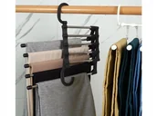 Wieszaki do szafy - Wieszak Na Spodnie ubrania wysuwany do szafy Na 5 Par spodni organizer - miniaturka - grafika 1