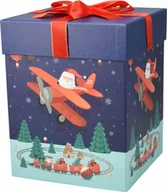 Opakowania i torebki na prezenty - Home Styling Collection Dwa pudełka na prezenty z motywem Mikołaja, 26 i 23 cm - miniaturka - grafika 1