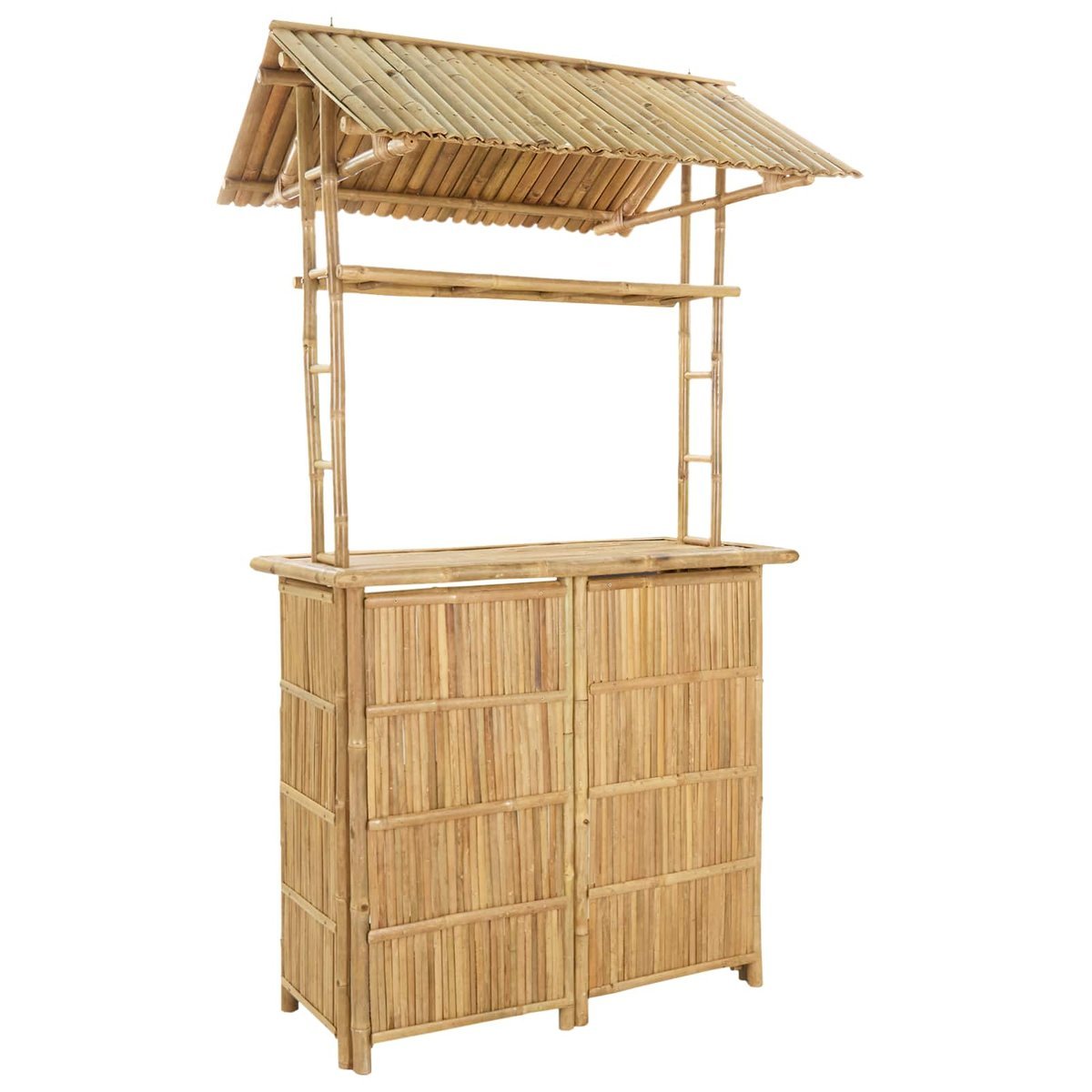 vidaXL Stół barowy na zewnątrz Naturalny 115 x 95 x 214 cm Bambus