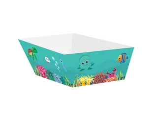 PUDEŁKA NA CHIPSY PODWODNY ŚWIAT 4 SZT - Dekoracje i nakrycia stołu na imprezę - miniaturka - grafika 1