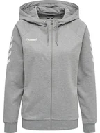 Kurtki i kamizelki sportowe damskie - Hummel Bluza "Logo" w kolorze szarym - miniaturka - grafika 1