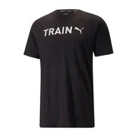 Koszulki sportowe damskie - Koszulka fitness męska PUMA Graphic Tee Training z krótkim rękawem - miniaturka - grafika 1
