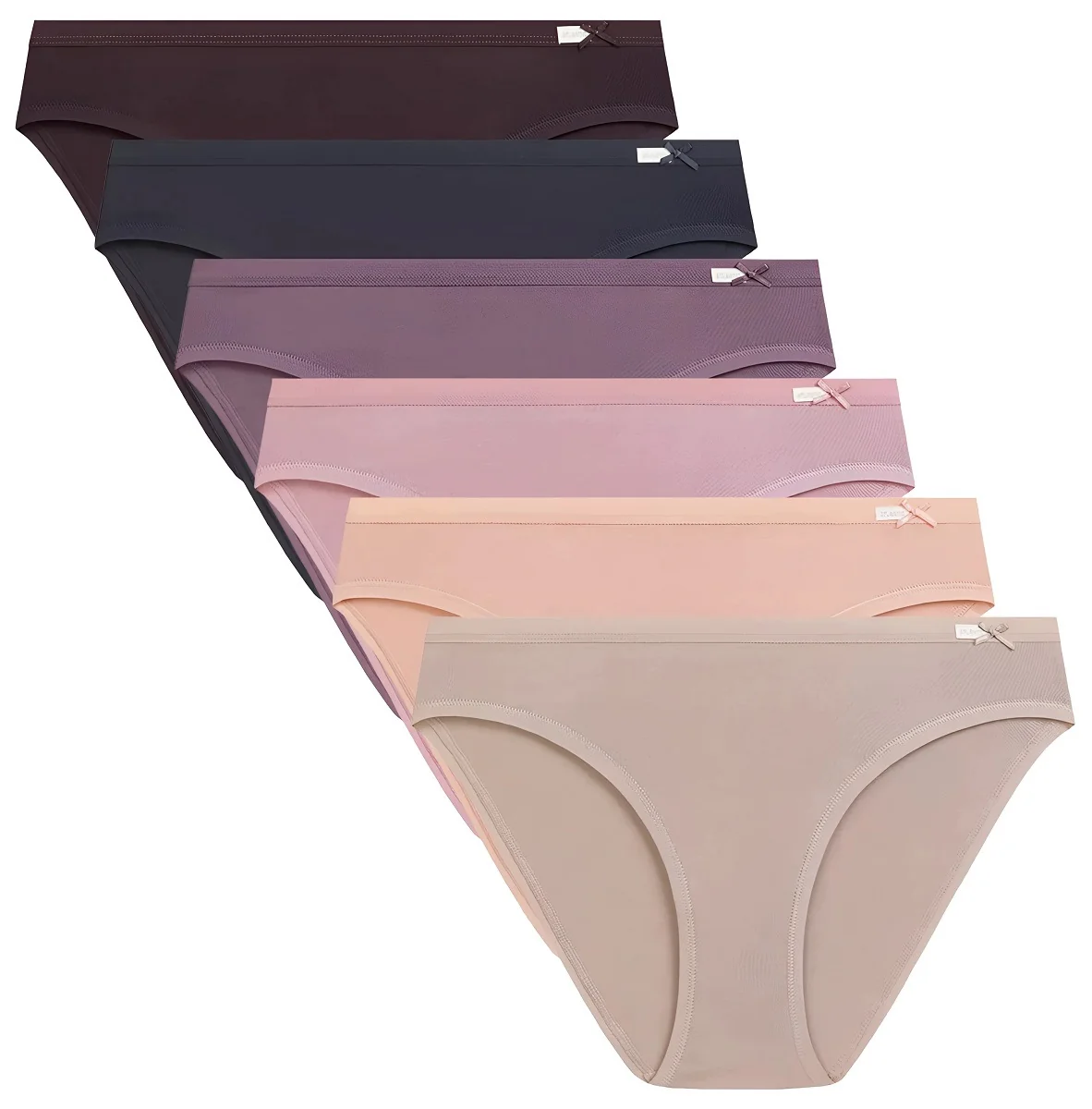 Klasyczne figi majtki damskie z bawełny ATLANTIC 6CLP-002 różowe 6-PACK XL