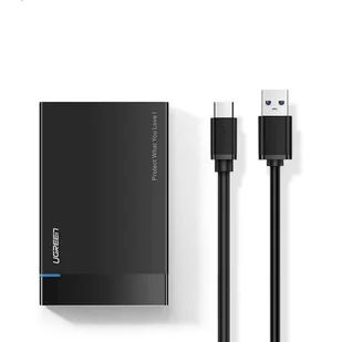 Ugreen Ugreen kieszeń na dysk HDD SSD obudowa dysku SATA 2,5'' USB 3.2 Gen 1 (5 Gbps) USB Typ C + kabel 0,5 m czarny (US221 50743) - Czarny US221 50743 - Kable komputerowe i do monitorów - miniaturka - grafika 2