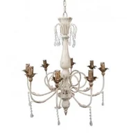 Lampy sufitowe - Żyrandol w Stylu Prowansalskim Metalowy B Clayre & Eef - miniaturka - grafika 1