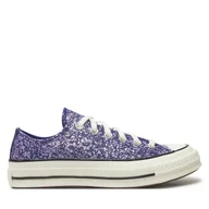 Trampki damskie - Trampki Converse Chuck 70 Glitter A11134C Granatowy - miniaturka - grafika 1