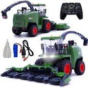 Zabawki zdalnie sterowane - ZDALNIE STEROWANY KOMBAJN PASZOWY, SILOSOKOMBAJN ŚWIATŁA DŹWIĘK DYM RC NA PILOTA 1:24 - miniaturka - grafika 1