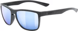 uvex uvex lgl ocean 2 P, okulary przeciwsłoneczne unisex-dorosły, black mat/blue, one size 2240 - Okulary sportowe - miniaturka - grafika 1