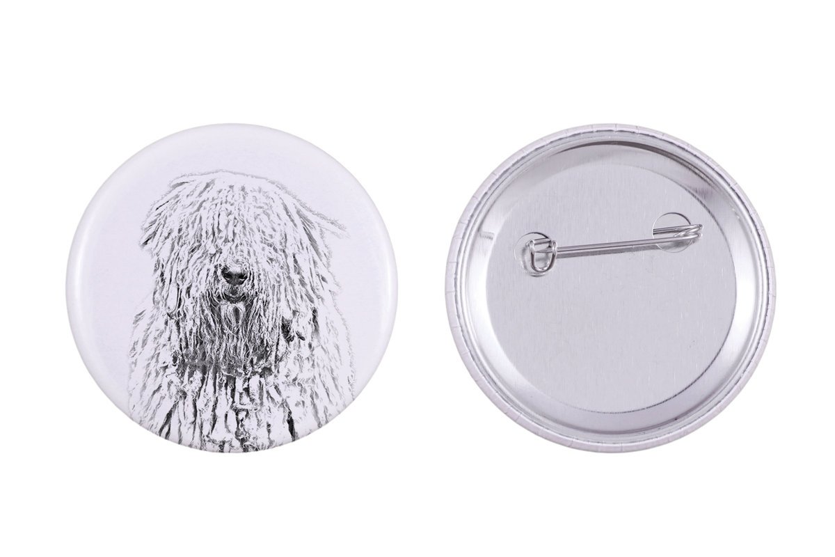 Komondor - przypinka z twoim psem, dodaj własne foto, marka Art-Dog