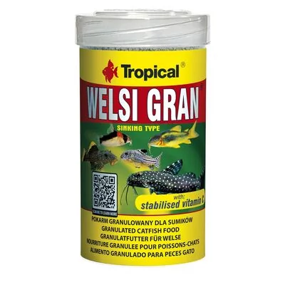 Tropical Welsi Gran pokarm granulowany dla rybek przydennych 100ml/65g