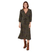 Sukienki - Sukienka damska Vila Vizugi midi wiązana ze wzorem-M - miniaturka - grafika 1