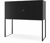 Szafy biurowe - Szafa metalowa do garażu GEORGE, 2250 x 2100 x 900 mm, czarna - miniaturka - grafika 1