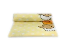 Pieluszka flanelowa w baranki pielucha flanela owieczka Ega 70x80 cm - Pieluchy - miniaturka - grafika 1