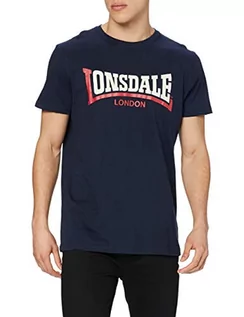 Koszulki męskie - Lonsdale męski dwukolorowy top z długim rękawem - grafika 1