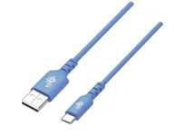 Kable USB - Kabel USB-USB C 1m silikonowy niebieski Quick Charge - miniaturka - grafika 1