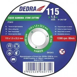 Dedra Tarcza do cięcia kamienia F13424 1601do1700-1-uniw - Tarcze do pił - miniaturka - grafika 1