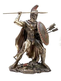 FIGURKA LEONIDAS KRÓL SPARTY BOHATER SPOD TERMOPIL SYMBOL ODWAGI - Figurki dekoracyjne - miniaturka - grafika 1