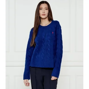 POLO RALPH LAUREN Wełniany sweter Classic fit z dodatkiem kaszmiru - Swetry damskie - miniaturka - grafika 1