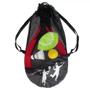 Rakietki plażowe + akcesoria w pokrowcu 28x54cm MC - EURO-TRADE - Zabawki i gry sportowe - miniaturka - grafika 1