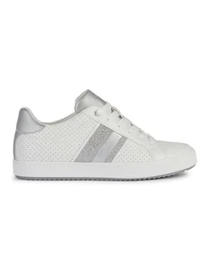 Geox Sneakersy "Blomiee" w kolorze biało-srebrnym - Trampki damskie - miniaturka - grafika 1