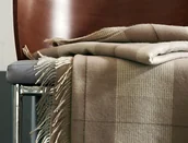 Koce - Blanc Des Vosges Pled z wełny merynosa Tartan Naturel - miniaturka - grafika 1