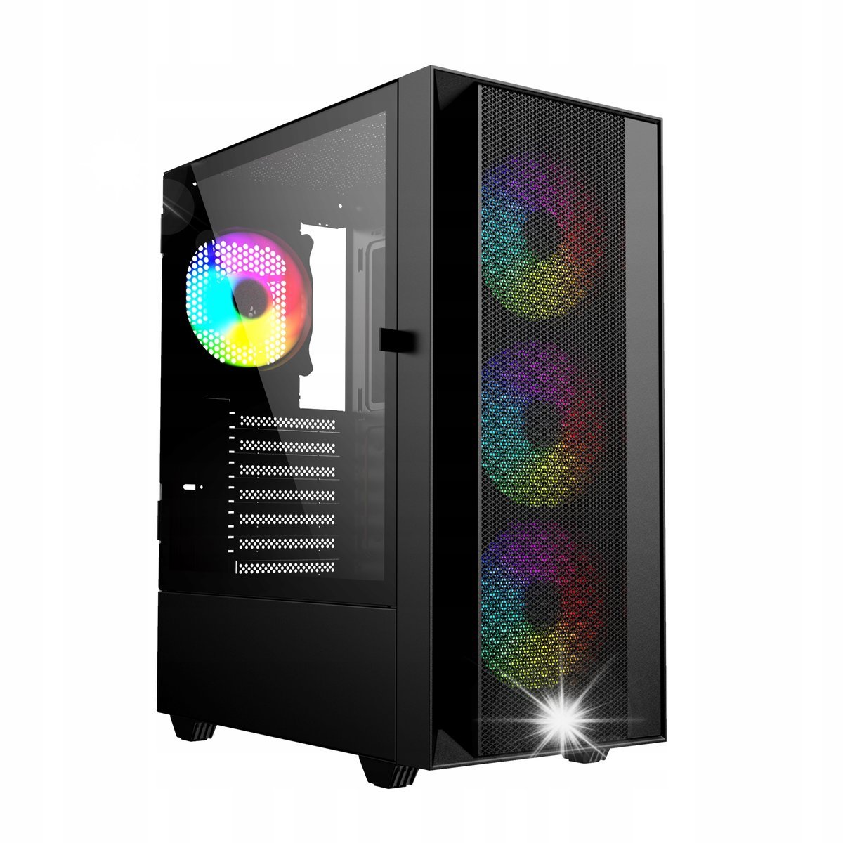 Obudowa do komputera Gembird Fornax 4000 ARGB Midi Tower ATX Okno Czarna