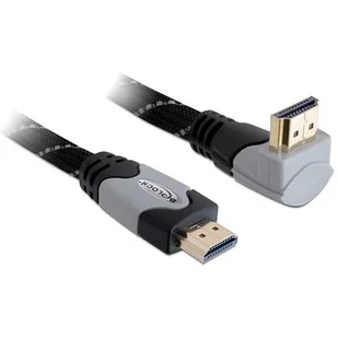 Delock KABEL HDMI-HDMI PREMIUM KĄTOWY GÓRA GRAY SZNUR 2M 82994 - Kable - miniaturka - grafika 1