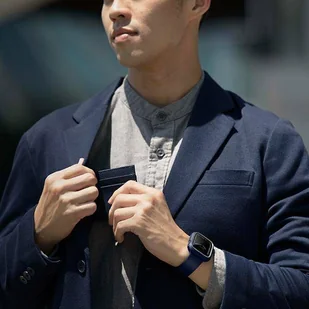 UNIQ etui Moduo Apple Watch Series  4/5/6/7/8/SE 44/45mm niebieski-szary/blue-grey - Akcesoria do smartwatchy - miniaturka - grafika 4