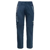 Spodnie sportowe męskie - Spodnie męskie Jack Wolfskin  Overland Zip Away Thunder Blue 52 - miniaturka - grafika 1