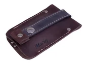 Etui na klucze - Skórzane etui na klucze kolor brązowy - miniaturka - grafika 1