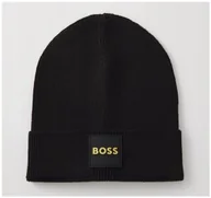 Czapki damskie - Boss Orange czapka zimowa beanie czarny rozmiar uniwersalny - miniaturka - grafika 1