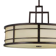 Lampy sufitowe - Lampa wisząca Fusion - kolor beżowy, brązowy - FE/FUSION/P/L - miniaturka - grafika 1