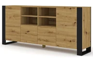 Komody - Komoda z szafkami dąb artisan H6-H63 - miniaturka - grafika 1
