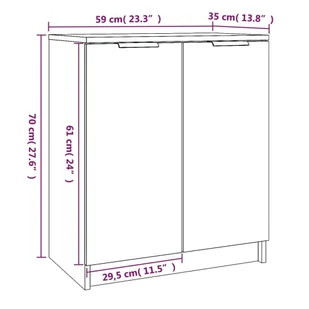 Lumarko Szafka na buty, dąb sonoma, 59x35x70 cm - Szafki na buty - miniaturka - grafika 10