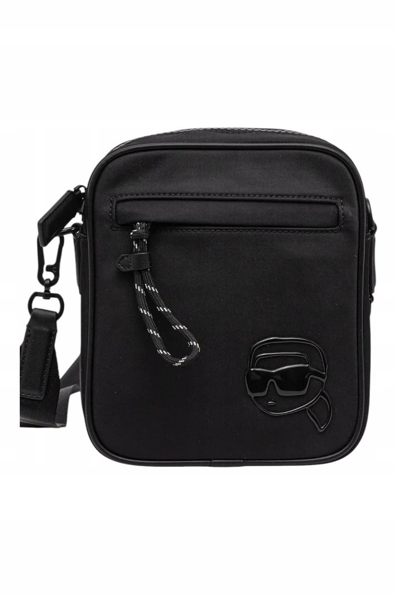 KARL LAGERFELD TORBA LISTONOSZKA MĘSKA K/IKON NYLON TONAL PRINT NS CZARNA