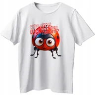 Koszulki męskie - KOSZULKA MĘSKA T-SHIRT PREZENT NA URODZINY DZIEŃ CHŁOPAKA CUTE BIEDRONKA L - miniaturka - grafika 1