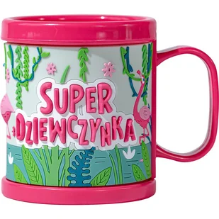 Plastikowy kubek 3D z napisem Super Dziewczynka - Kubki dla dzieci - miniaturka - grafika 1