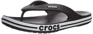 Klapki i japonki męskie - Crocs Unisex Bayaband klapki japonki męskie i damskie | codzienne sandały plażowe | buty prysznicowe, Czarny, biały, 38.5 EU - miniaturka - grafika 1